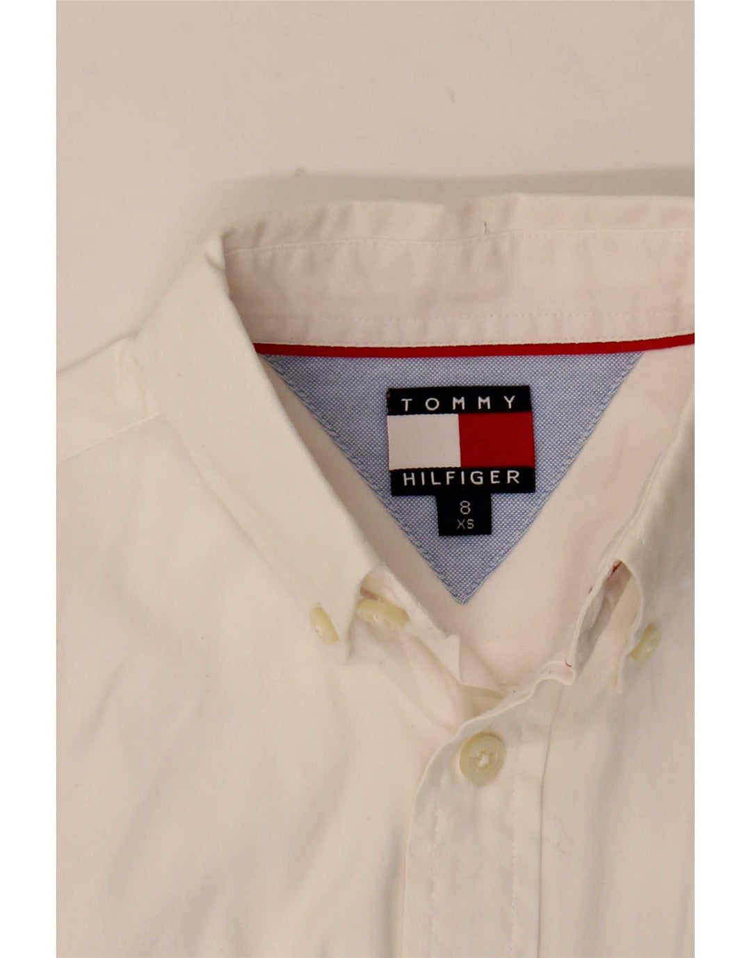 Camicia Tommy Hilfiger Ragazzi 7-8 Anni XS Cotone Bianco