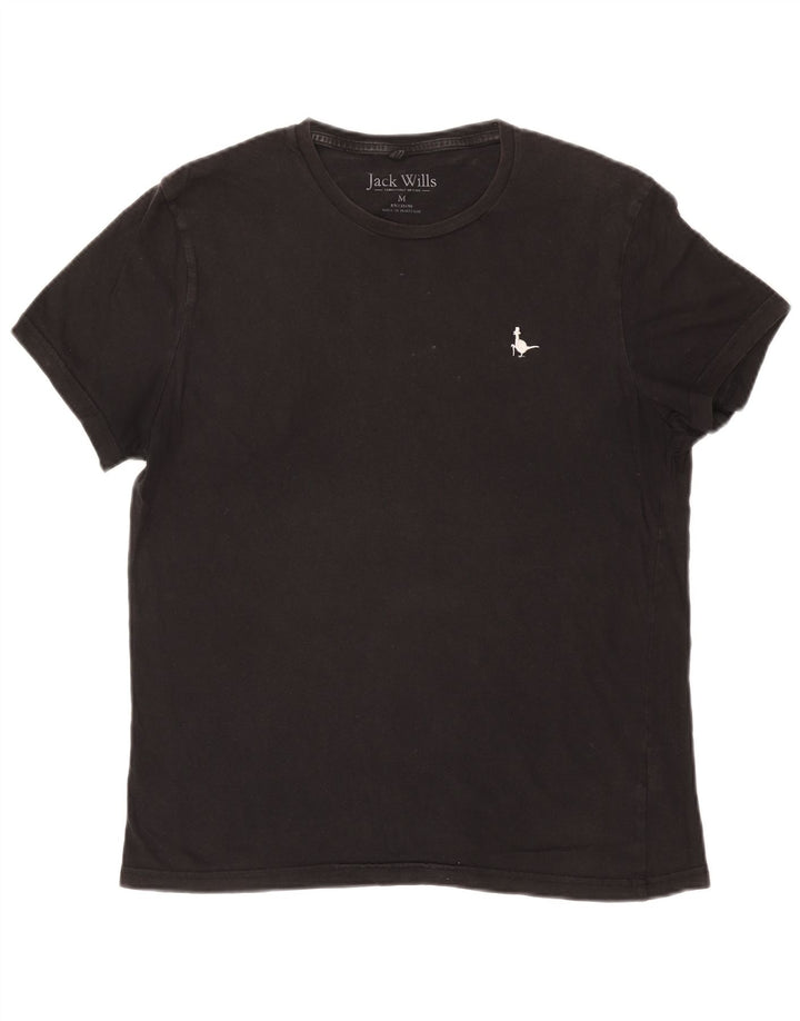 T-shirt da uomo Jack Wills Top in cotone nero medio
