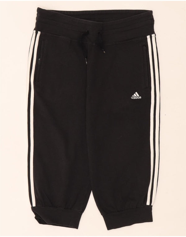 Pantaloni da tuta da donna Adidas Capri Joggers UK 14 Medium Black Cotton