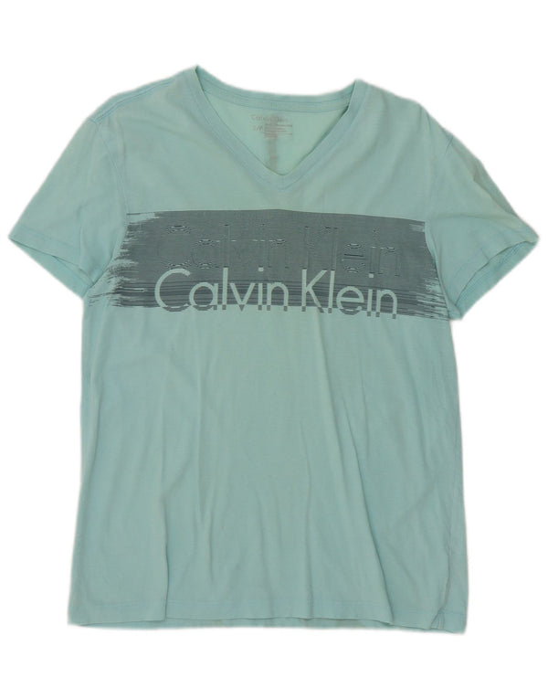Maglietta grafica da donna Calvin Klein Top UK 10 Small Cotone verde