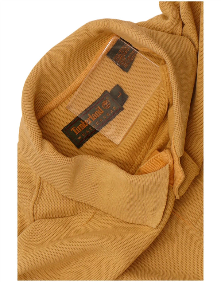 Polo da uomo Timberland grande in cotone giallo