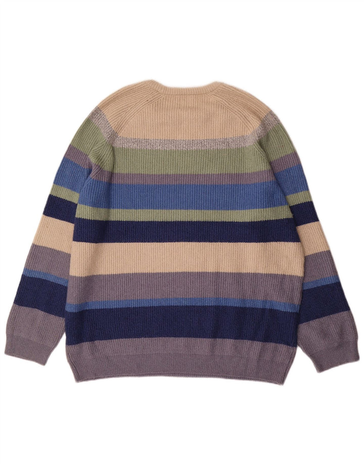 Maglione maglione con scollo a barca da uomo Marks & Spencer 2XL a righe multicolore