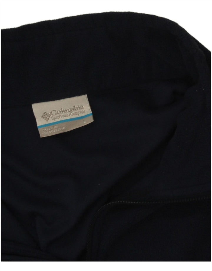 Maglione in pile da uomo Columbia con zip e collo grande blu navy