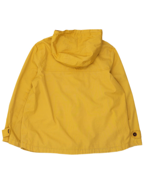 JOULES Giacca a vento con cappuccio da donna UK 18 XL Cotone giallo