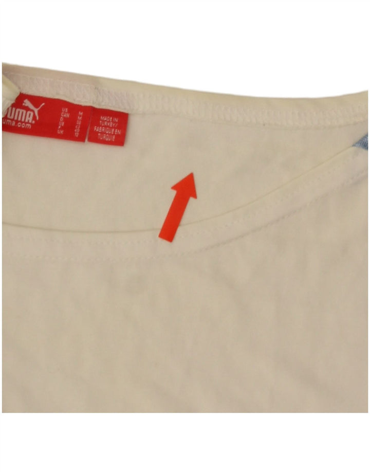 T-shirt grafica da donna Puma UK 12 Medium White Colourblock