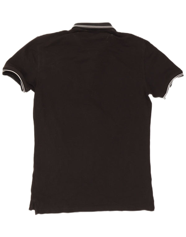 Polo Armani Jeans Uomo Cotone Rigato Medio Nero