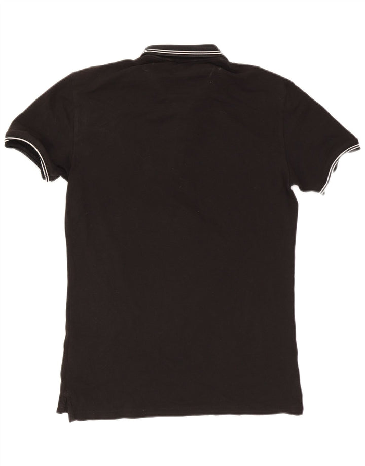 Polo Armani Jeans Uomo Cotone Rigato Medio Nero