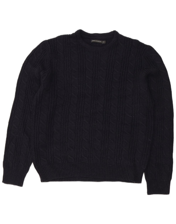 French Connection Maglione da uomo con scollo a barca XL Acrilico blu navy