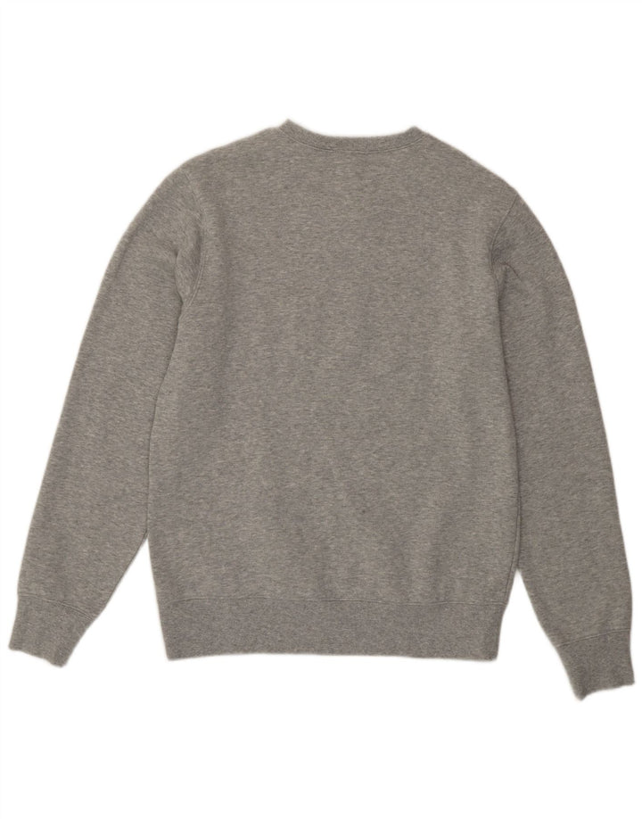 Felpa da uomo New Balance in cotone grigio medio