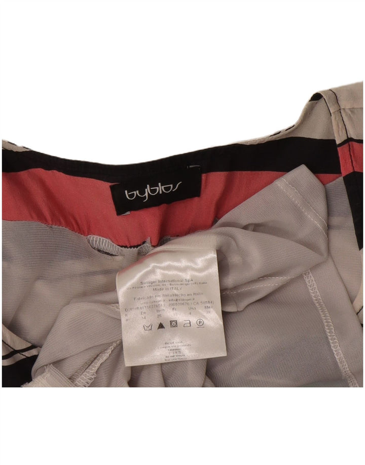 Abito Tubino Donna Byblos IT 40 Small In Seta Rigata Multicolore