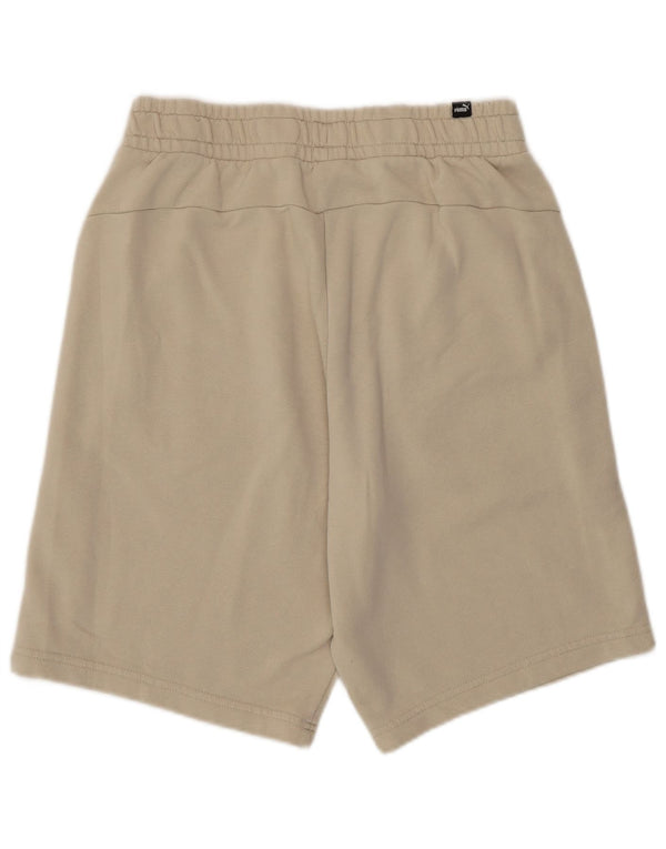Pantaloncini sportivi da uomo Puma in cotone beige medio
