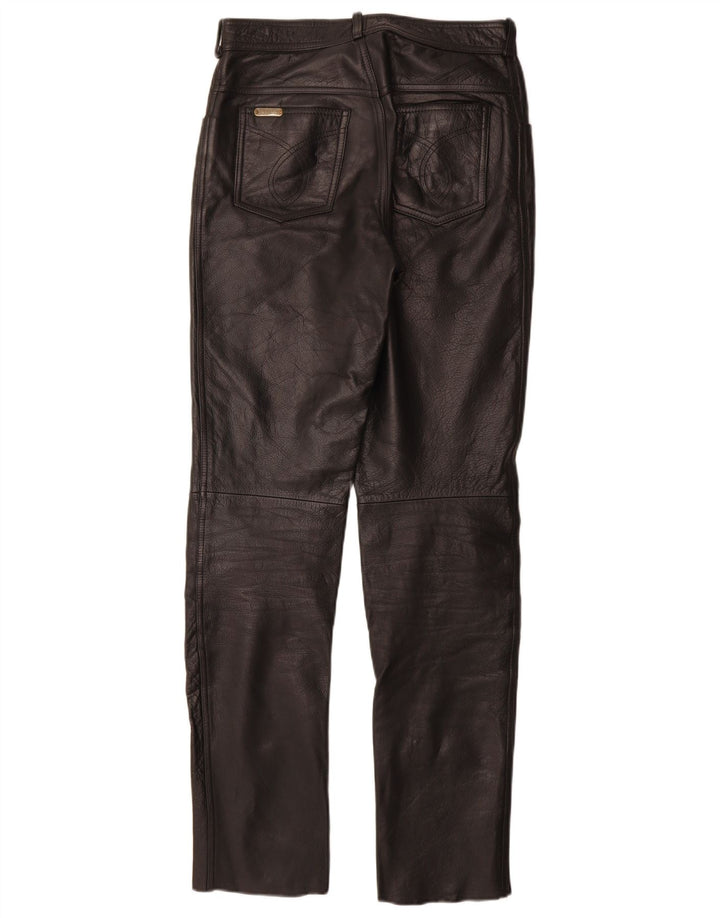Pantaloni in pelle slim da donna Linus W29 L33 Pelle nera