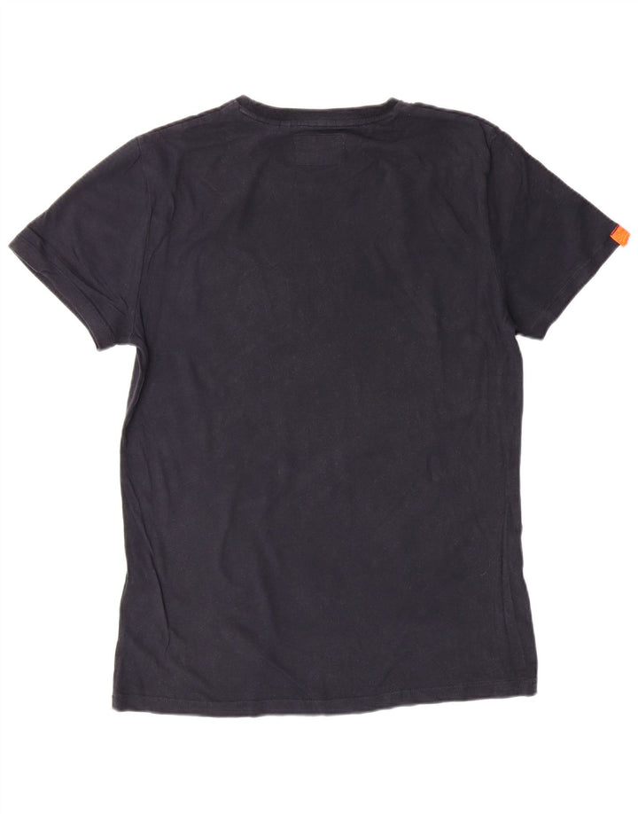 T-shirt da uomo SUPERDRY Top grande in cotone nero classico