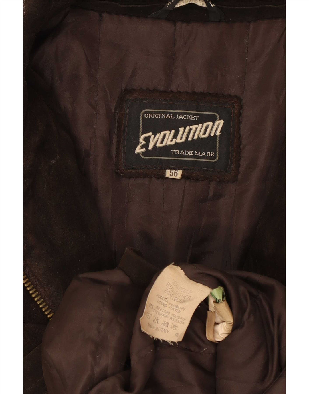 Giacca in pelle scamosciata da uomo Evolution IT 56 3XL Pelle marrone