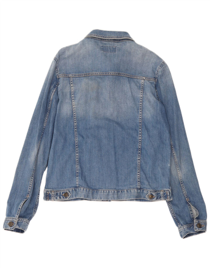 Giacca in denim da donna Fat Face UK 10 piccola in cotone blu