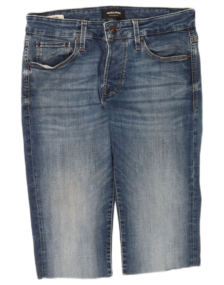 Pantaloncini di jeans da uomo Jack & Jones W31 cotone blu medio
