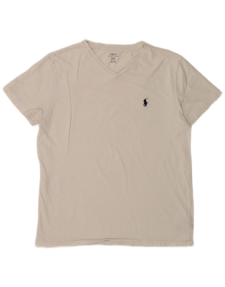 T-shirt da uomo Polo Ralph Lauren Top in cotone bianco medio