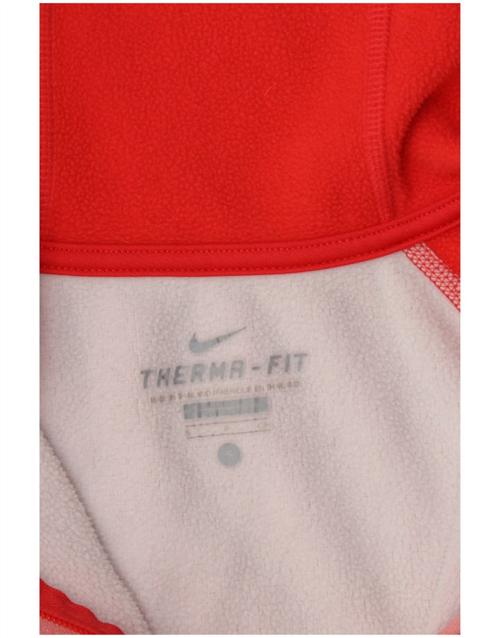 Felpa con cappuccio e zip NIKE Therma-Fit da donna UK 10 Small Pink Colourblock