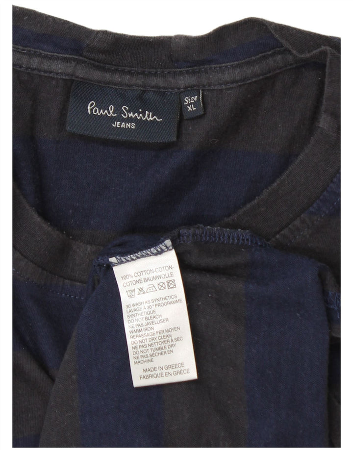 T-shirt da uomo Paul Smith Top XL in cotone a righe blu