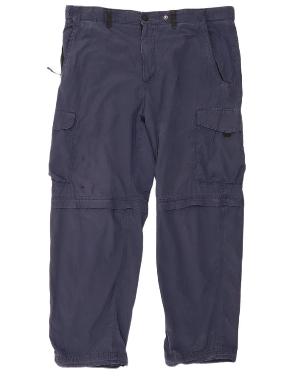 Pantaloni cargo da uomo dritti vestibilità regolare Marks & Spencer W38 L29 Blu Navy