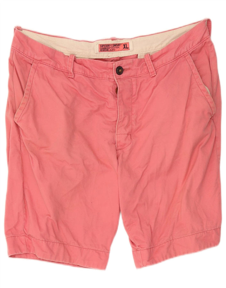 Pantaloncini chino da uomo Superdry XL W38 in cotone rosa
