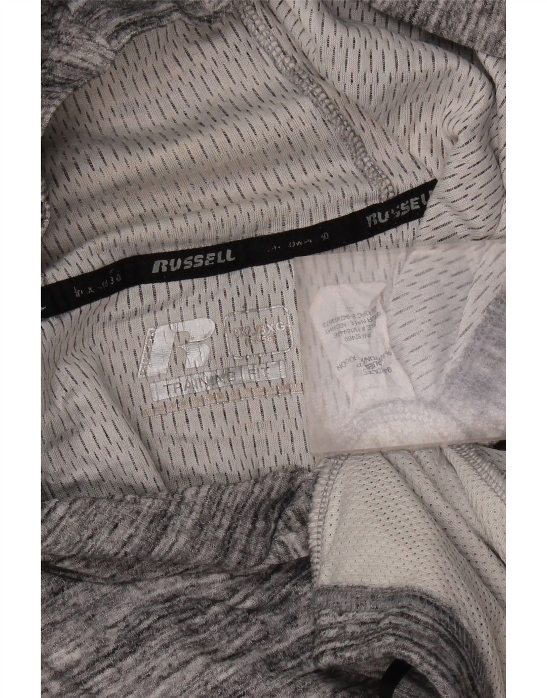 Maglione con cappuccio da uomo Russell Athletic 3XL Poliestere chiazzato grigio