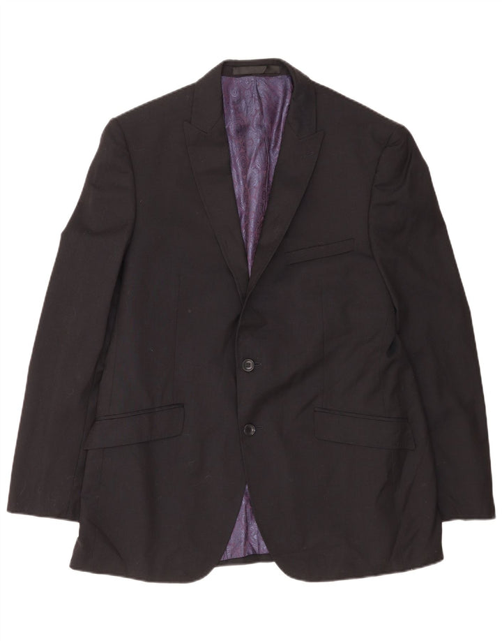 Giacca blazer a 2 bottoni Autograph da uomo Marks & Spencer UK 42 XL Lana nera