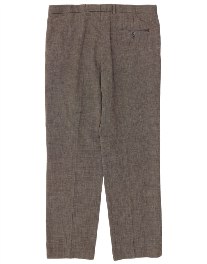 Pantaloni casual vestibilità regolare da uomo Marks & Spencer W36 L31 poliestere grigio