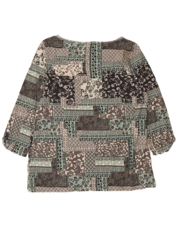 WHITE STUFF Camicetta da donna Top UK 12 Patchwork multicolore medio