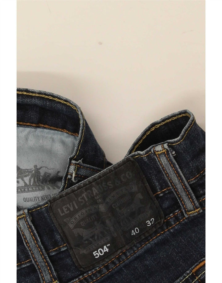 Levi's Uomo 504 Jeans dritti W40 L32 Blu Navy