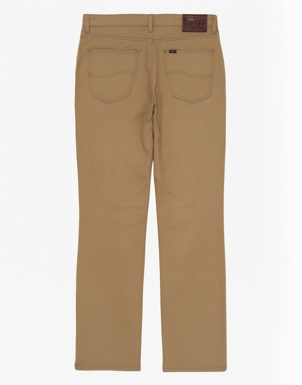 Pantaloni casual dritti Lee da uomo Brooklyn W32 L32 cotone marrone