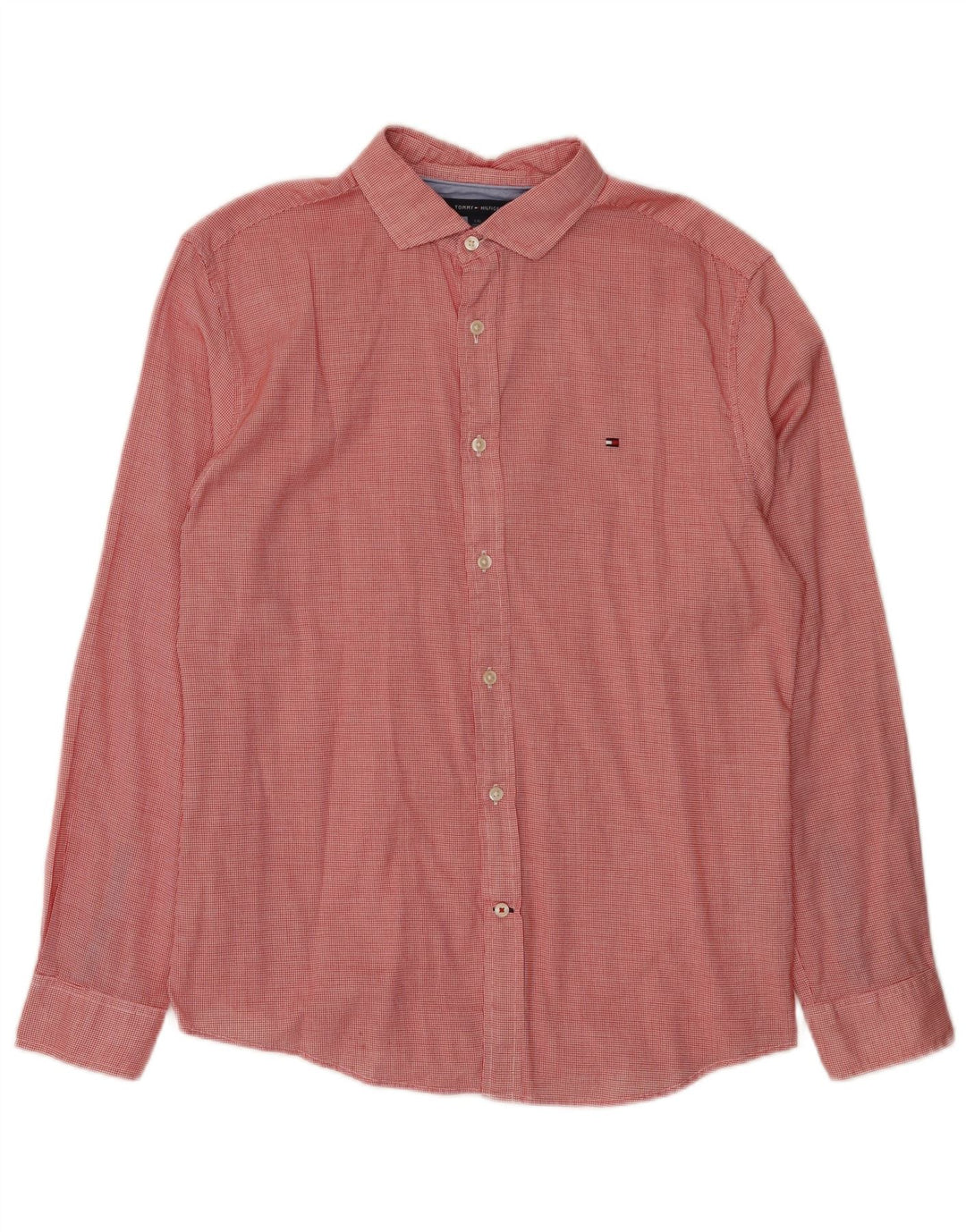Tommy Hilfiger Uomo Mauritius Camicia in cotone a quadri rossi grandi