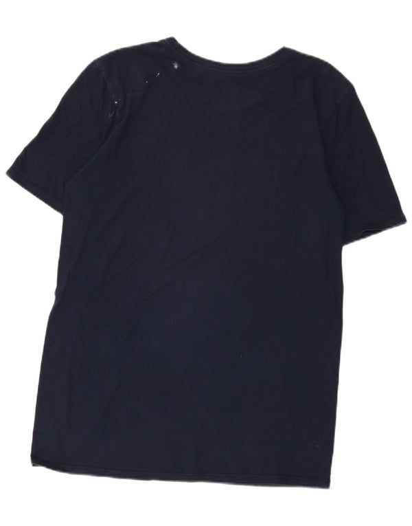 T-shirt Nike da uomo dal taglio atletico, piccola, in cotone blu navy