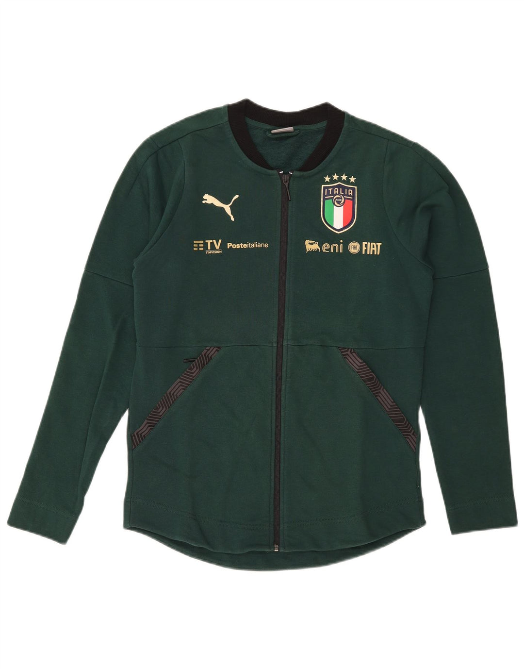 Giacca da tuta grafica Puma Italia da uomo piccola verde