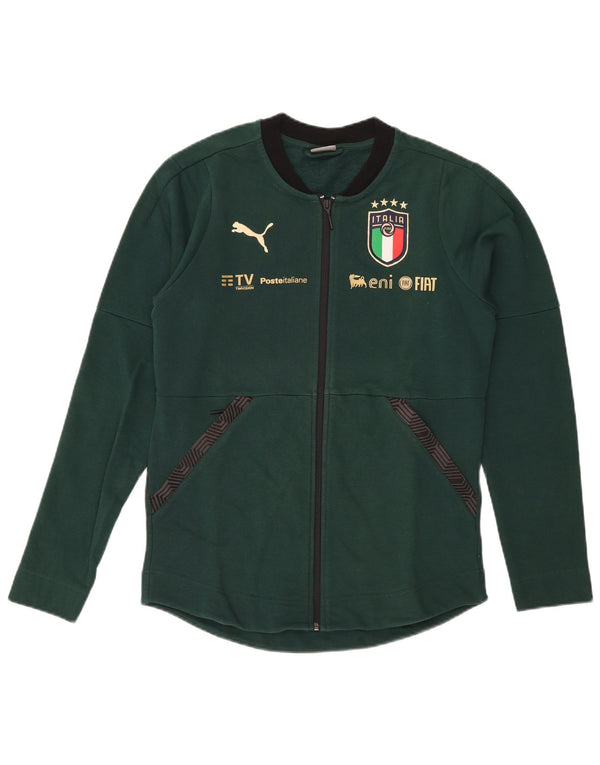 Giacca da tuta grafica Puma Italia da uomo piccola verde