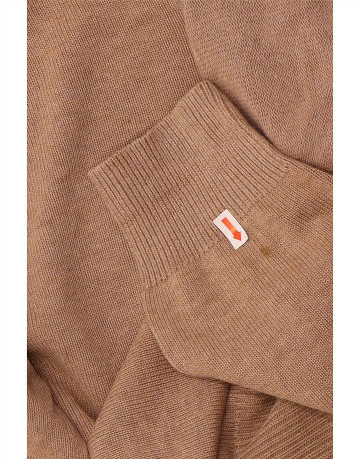 Gant Maglione da uomo con scollo a V, grande, in cotone marrone