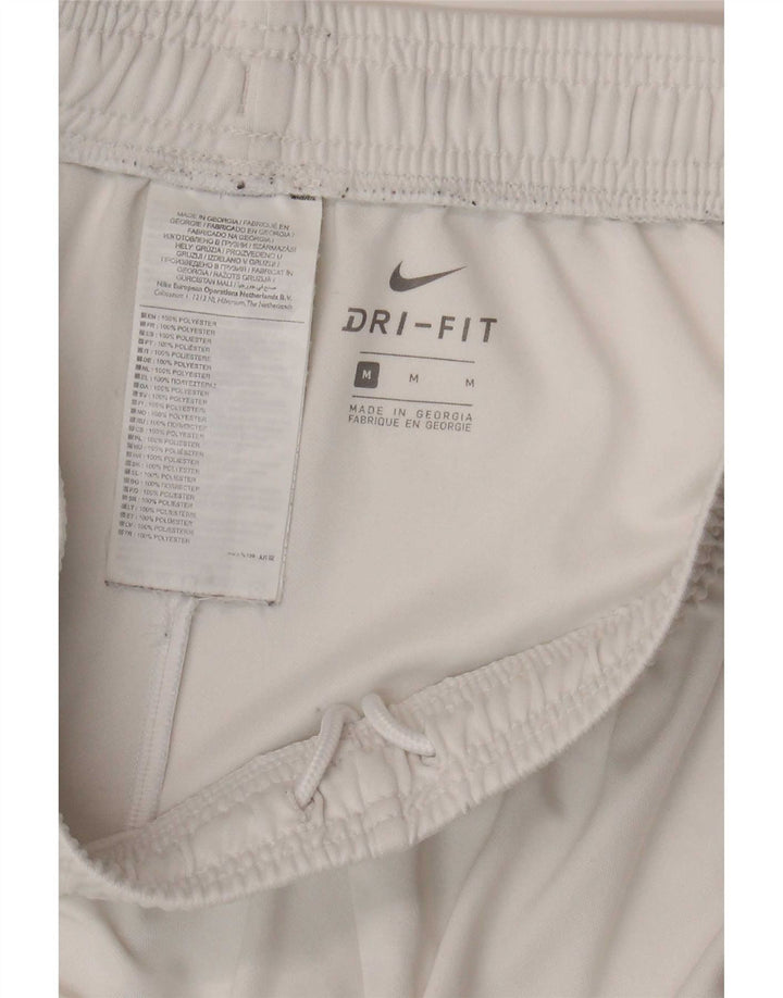 Pantaloncini sportivi Nike Dri Fit da uomo, poliestere bianco medio