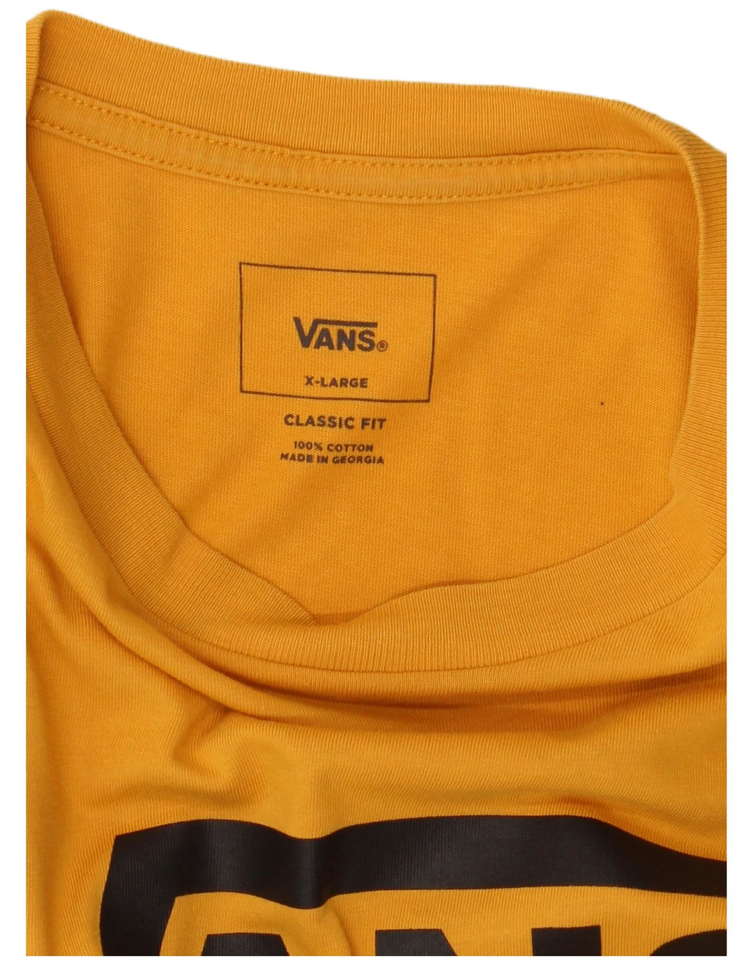 Vans Top grafico da uomo con vestibilità classica, manica lunga, XL, cotone giallo