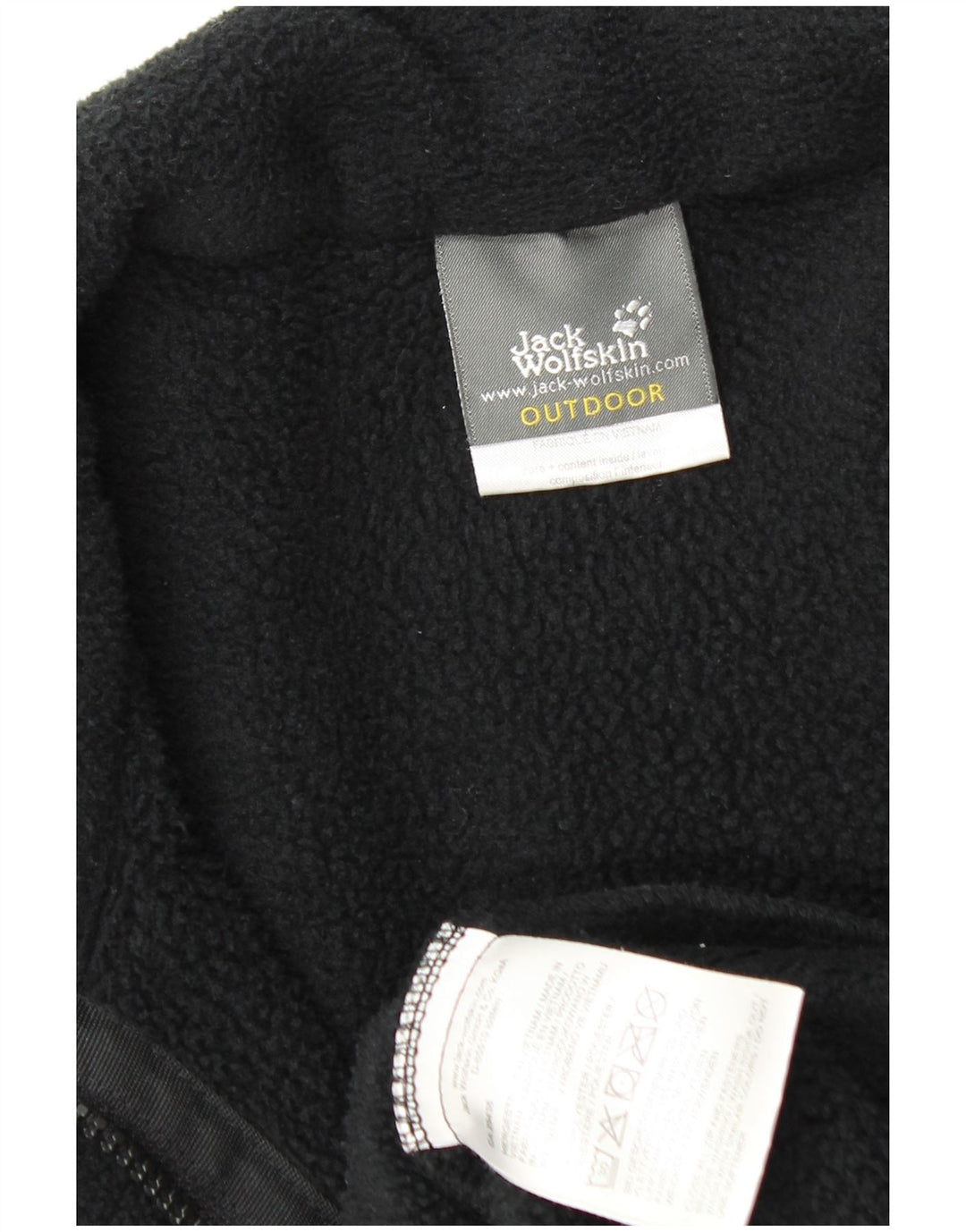 JACK WOLFSKIN Giacca in pile da uomo per esterni UK 36/38 Small Poliestere nero