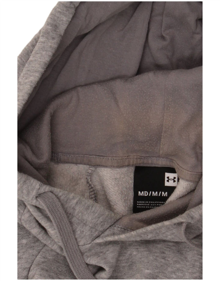 Felpa con cappuccio da uomo Under Armour in cotone chiazzato grigio medio