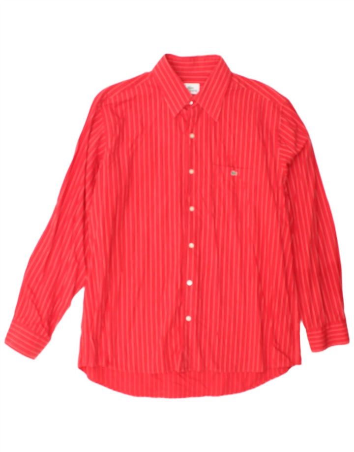 Camicia da uomo Lacoste taglia 43 grande cotone a righe rosse