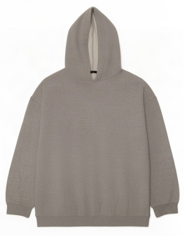 Felpa con cappuccio da uomo Zara in poliestere grigio medio