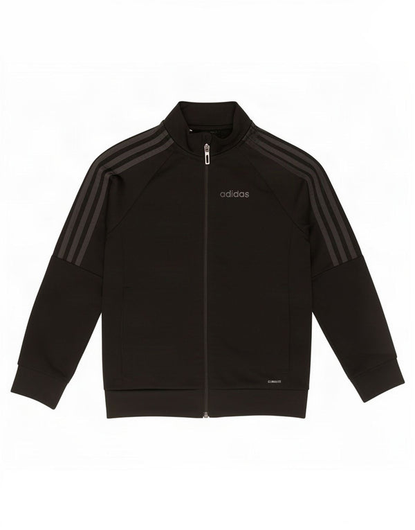 Giacca superiore della tuta Adidas Climalite da ragazzo 6-7 anni in poliestere nero