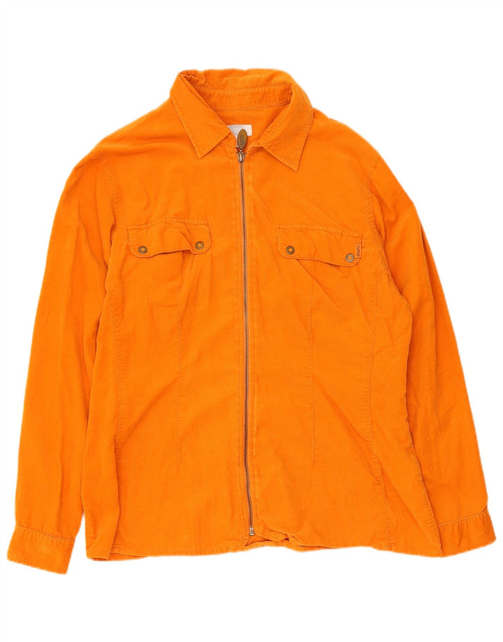 Giacca da donna in velluto a coste Esprit UK 16 grande cotone arancione