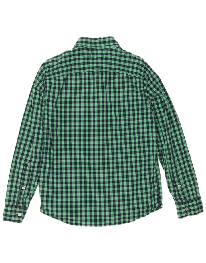 Camicia Hollister da uomo piccola in cotone a quadretti verdi
