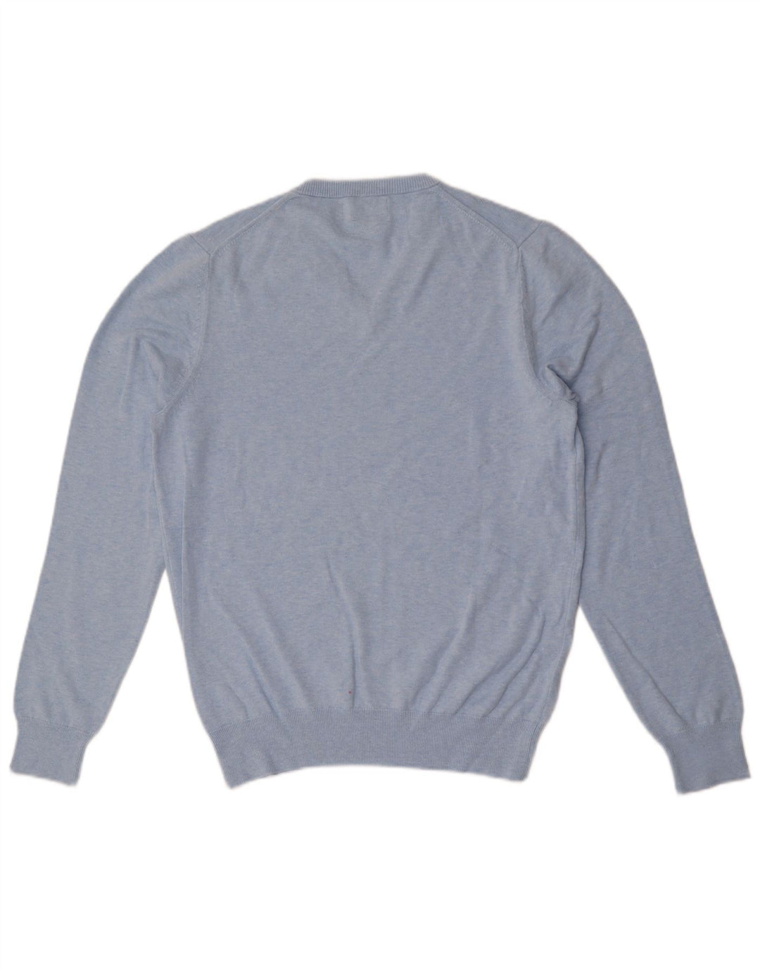 Maglione da uomo con scollo a V Marks & Spencer in cotone blu medio