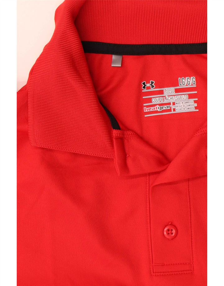 Polo Under Armour da uomo Heat Gear grande rossa