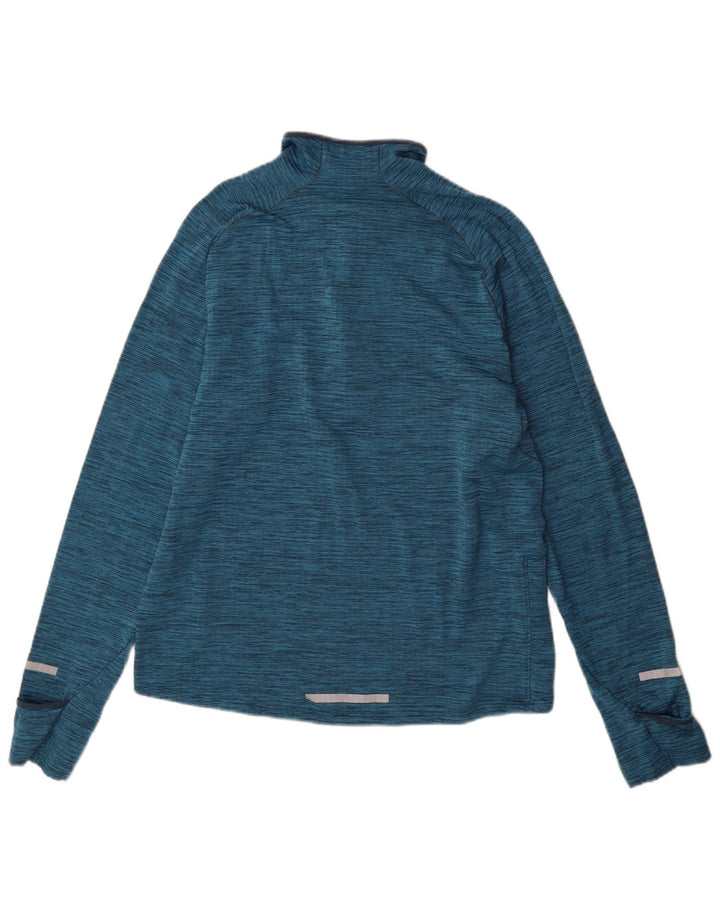 Maglia da tuta Nike Dri Fit con collo e zip da uomo, blu medio screziato