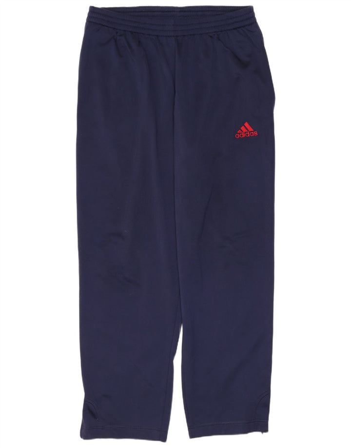 Pantaloni da tuta da uomo ADIDAS UK 42/44 Large in poliestere blu navy