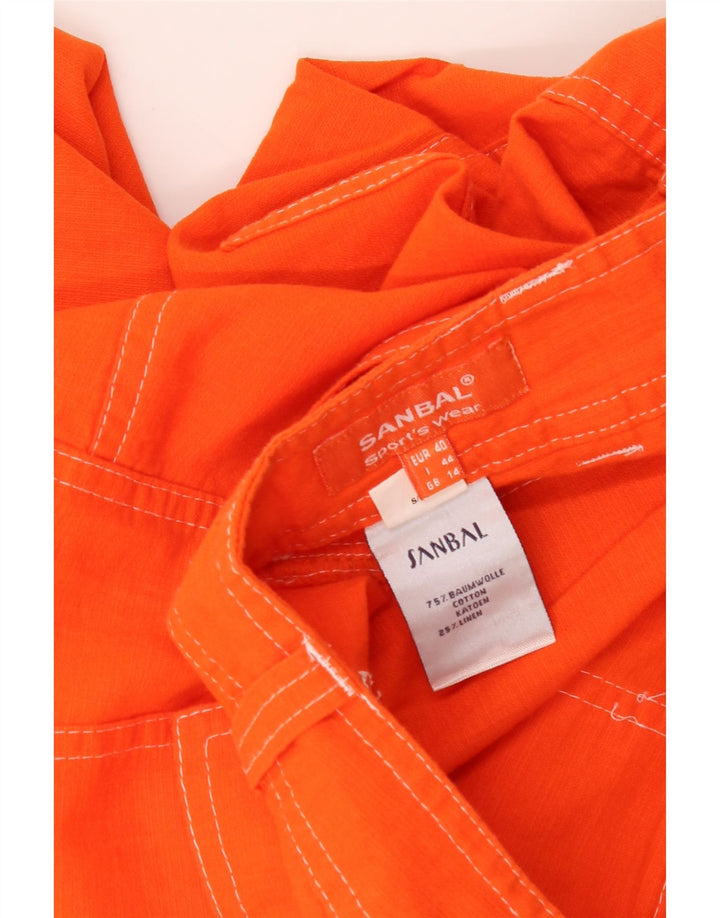 VINTAGE Womens Bootcut Cargo Trousers UK 14 Medium W32 L33 Orange Cotton Vintage Vintage and Second-Hand Vintage from Messina Hembry 